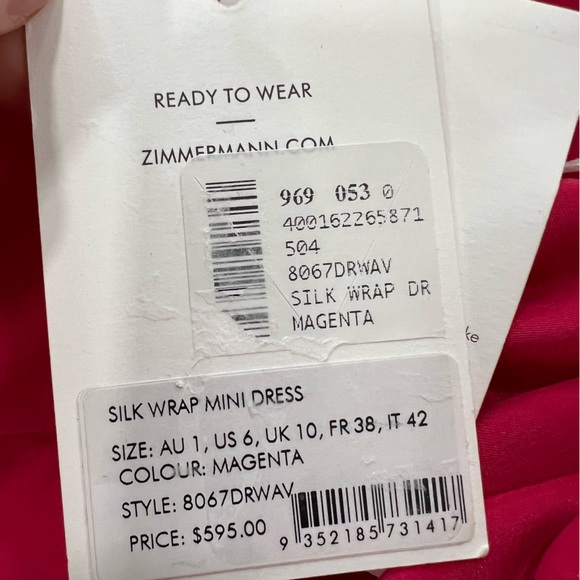 ZIMMERMAN Wrap Mini Dress US:6 - Picture 10 of 11